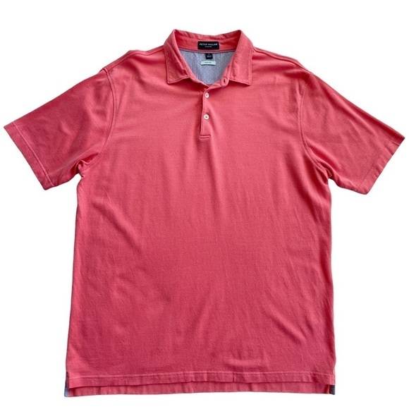 Peter Millar Collection Perfect Pique Polo in Salmon Pink L - Picture 2 of 9
